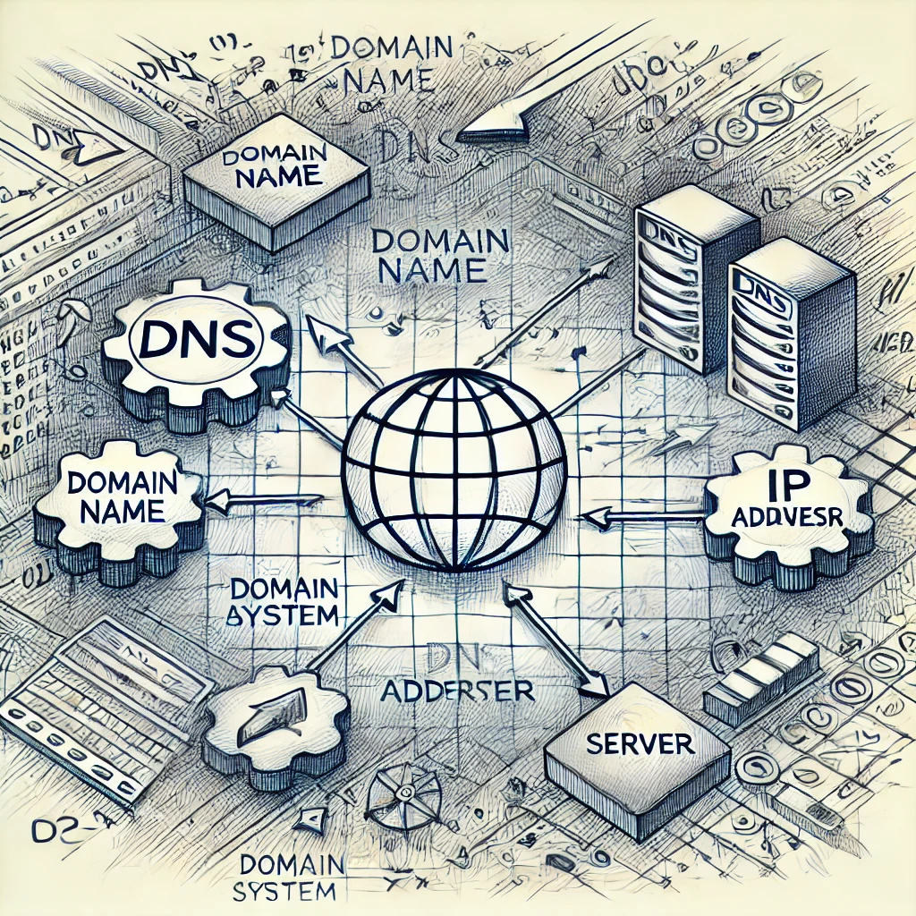 Diagram explaining how DNS works